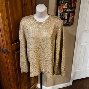 ANDTHEWHY beige with a rose gold tone print